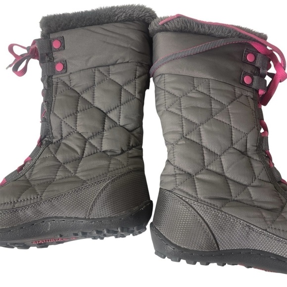 Columbia Minx Mid II Snow BootsGirls Gray Insulated Waterproof Size US 5 - Picture 7 of 12
